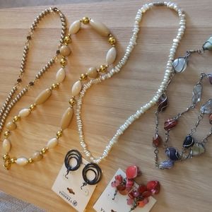 Bundle Jewelry Bundle 4 Necklaces & 2 Pair of Earrings